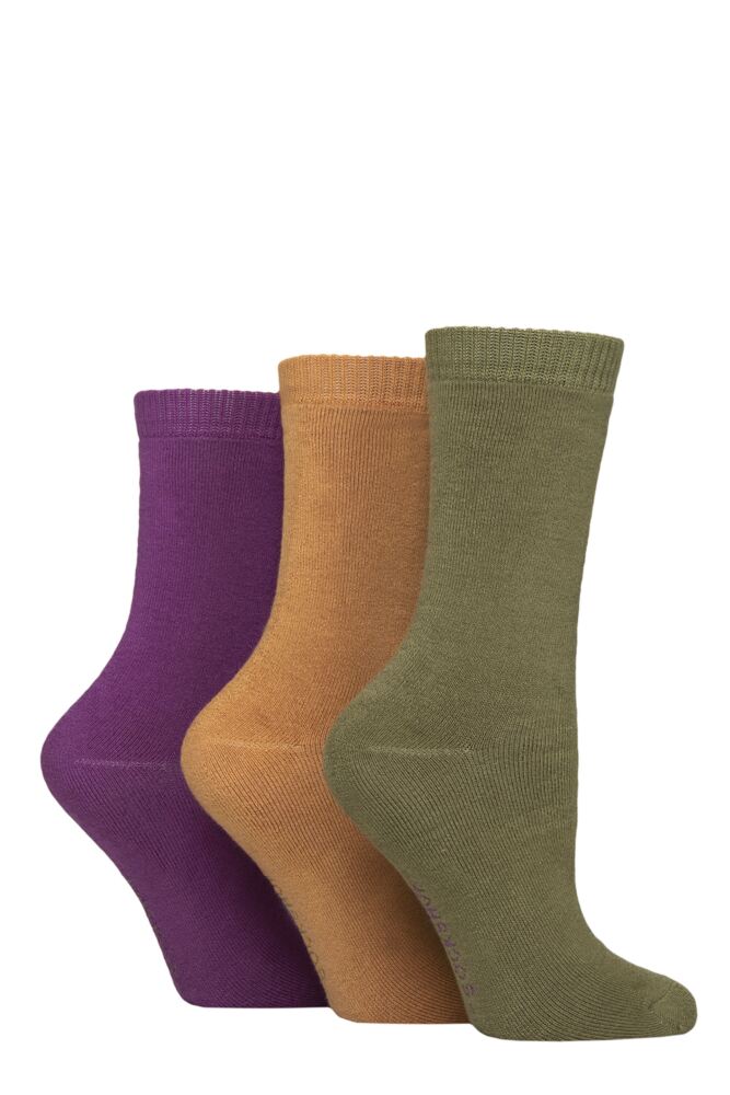 SOCKSHOP Womens Bamboo Cushioned Boot Socks 3-Pair