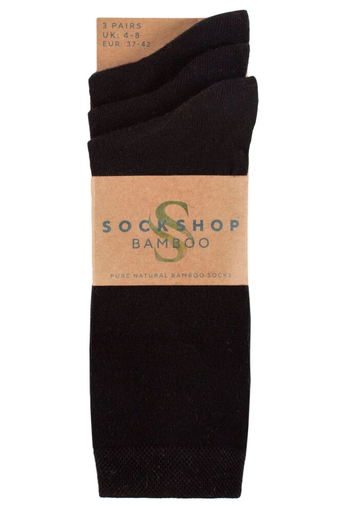 SOCKSHOP Womens Bamboo Cushioned Boot Socks 3-Pair