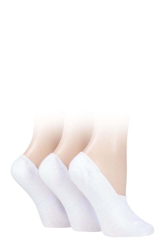 SOCKSHOP Womens Bamboo Fine High Cut Liners 3-Pair