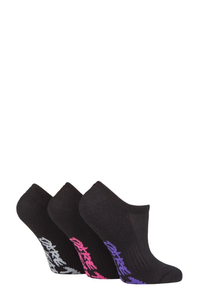 SOCKSHOP Womens Bamboo Plain No Show Socks 3-Pair