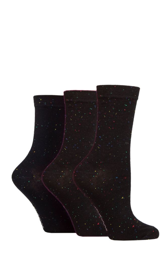 SOCKSHOP Womens Bamboo Speckled Socks 3-Pair