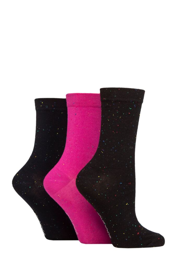 SOCKSHOP Womens Bamboo Speckled Socks 3-Pair