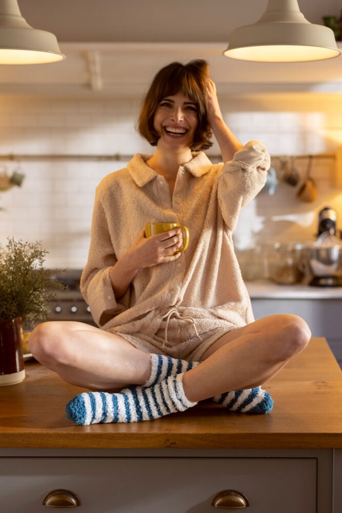 SOCKSHOP Womens Fluffy & Cosy Leisure Socks 2-Pair