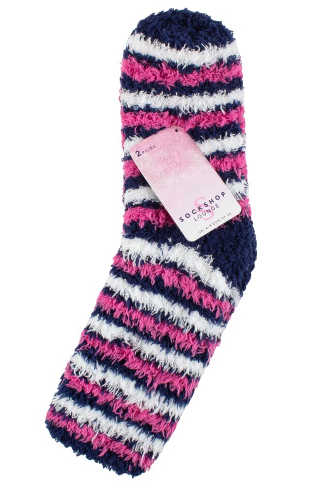 SOCKSHOP Womens Fluffy & Cosy Leisure Socks 2-Pair