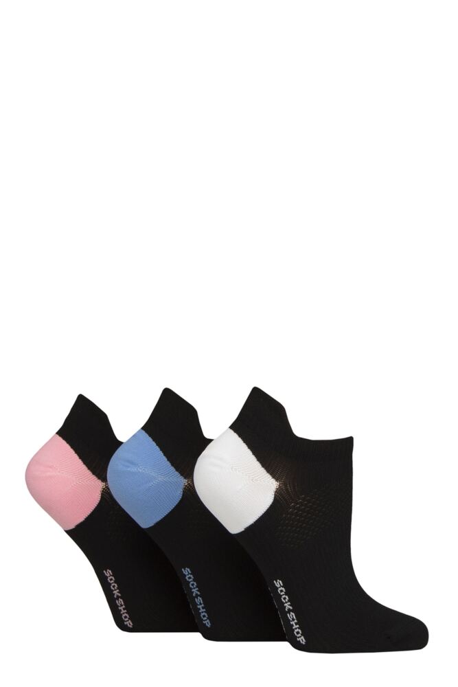 SOCKSHOP Womens No Show Sports Socks 3-Pair