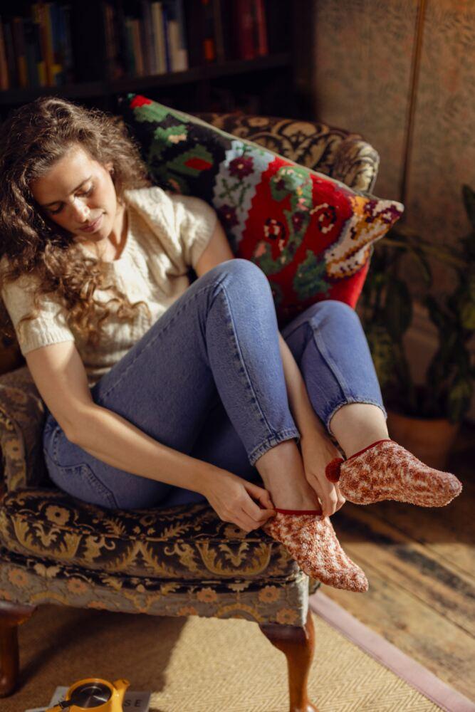 SOCKSHOP Womens Pom Pom Mary Jane Socks 2-Pair