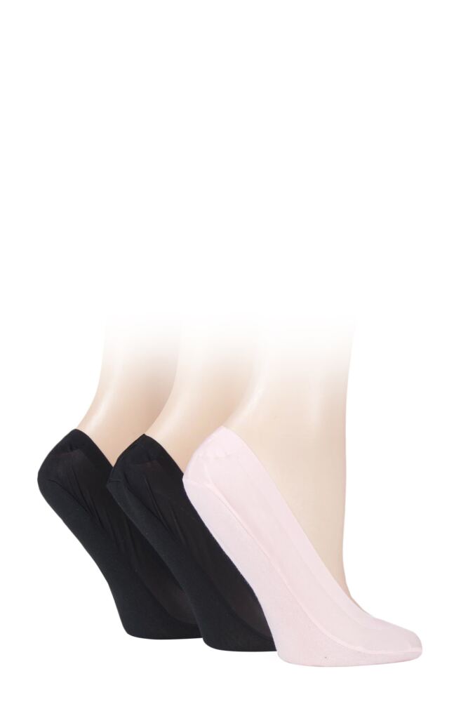 SOCKSHOP Womens Smooth Shoe Liners 3-Pair