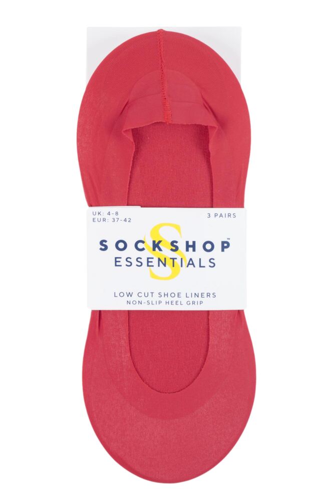 SOCKSHOP Womens Smooth Shoe Liners 3-Pair