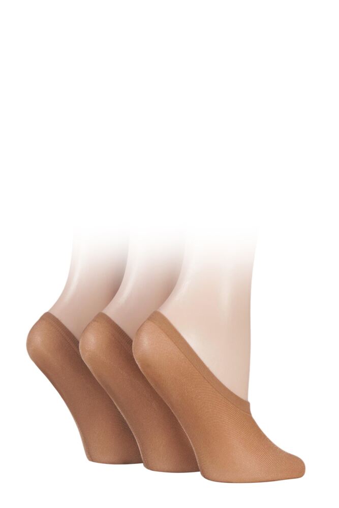 SOCKSHOP Womens Soft Sheen Shoe Liners 3-Pair