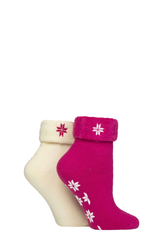 SOCKSHOP Womens Thermal Home & Bed Socks 2-Pair