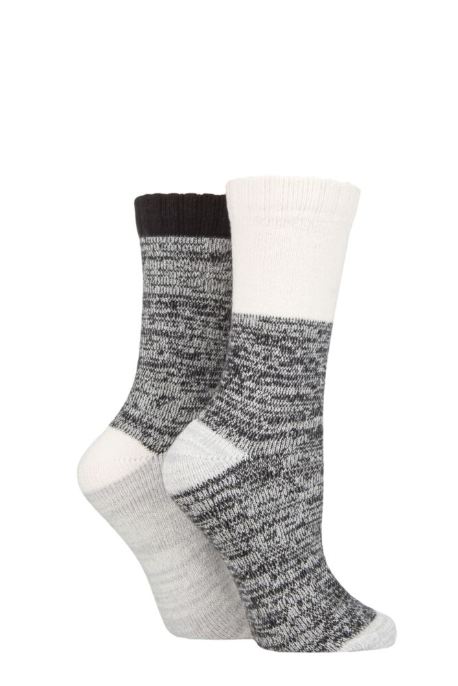 SOCKSHOP Womens Velvet Soft Boot Socks 2-Pair