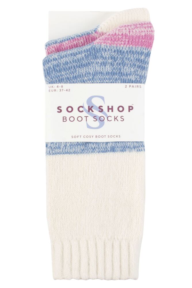 SOCKSHOP Womens Velvet Soft Boot Socks 2-Pair