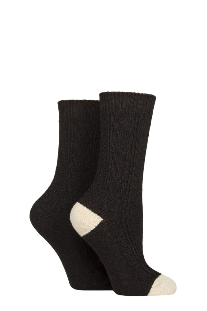 SOCKSHOP Womens Wool Mix Boot Socks 2-Pair