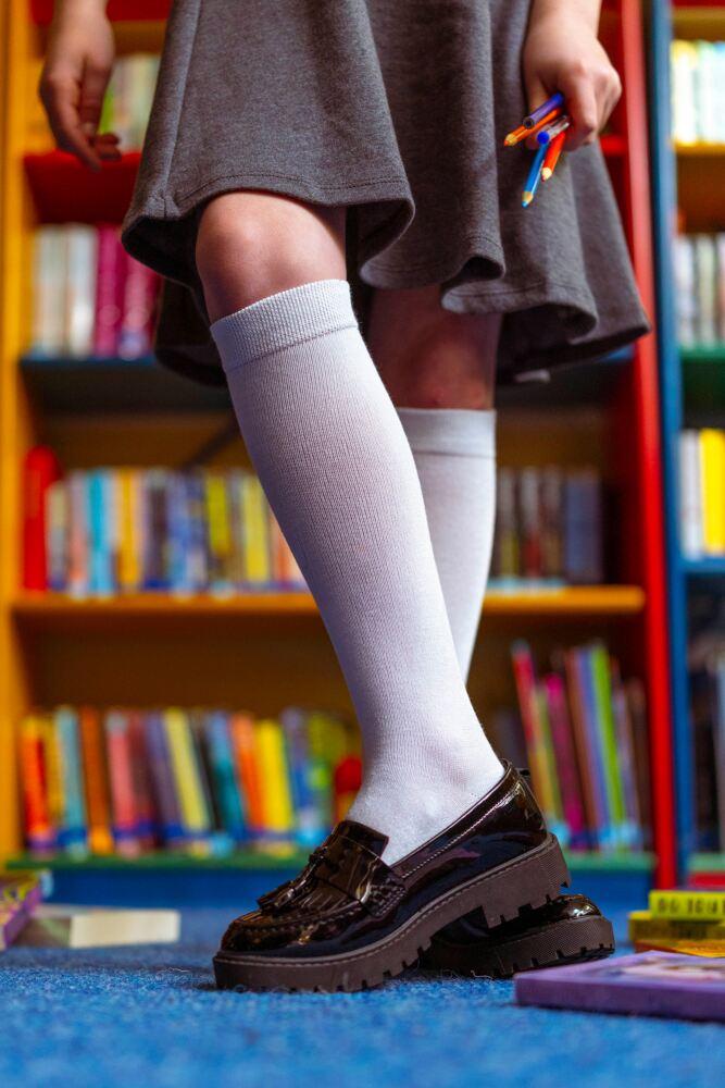 SOCKSHOP Kids Bamboo Plain Knee High Socks With Comfort Cuff & Smooth Toe Seams