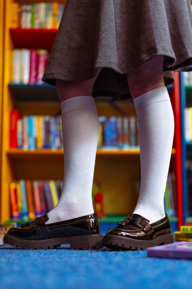 SOCKSHOP Kids Bamboo Plain Knee High Socks With Comfort Cuff & Smooth Toe Seams