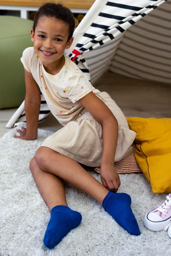 SOCKSHOP Kids Bamboo Plain Trainer Socks With Smooth Toe Seams