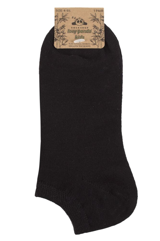 SOCKSHOP Kids Bamboo Plain Trainer Socks with Smooth Toe Seams