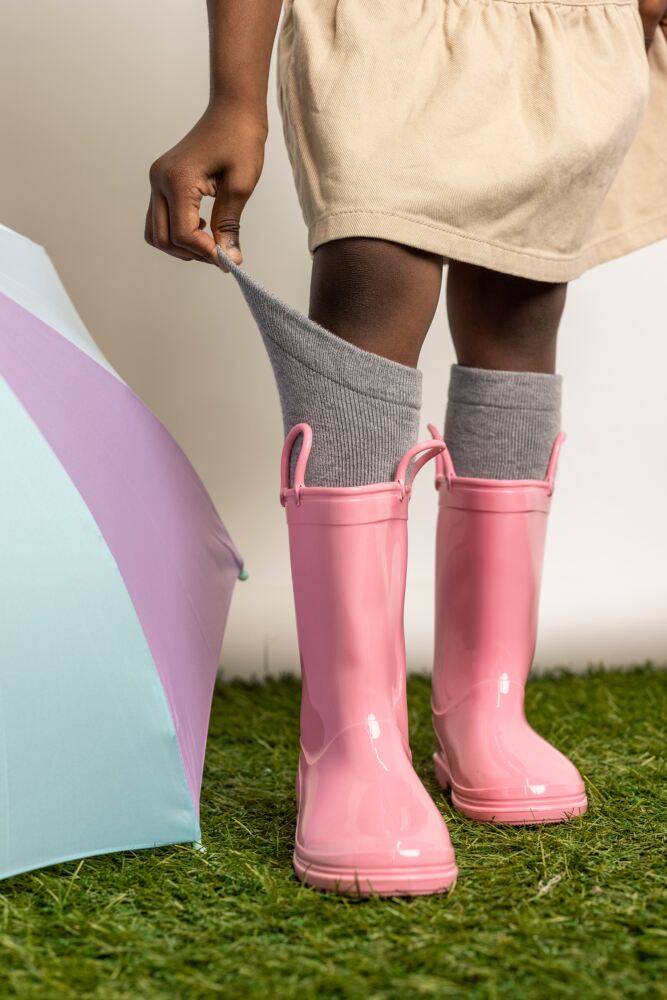 SOCKSHOP Kids Bamboo Plain Wellyboot Full Cushion Socks With Comfort Cuff & Smooth Toe Seams