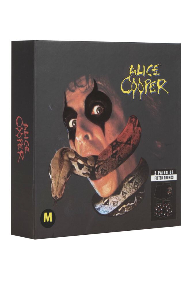 SOCKSHOP Mens Alice Cooper 'Constrictor' Boxer Shorts 2-Pack Gift Box
