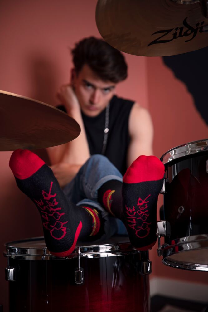 SOCKSHOP Mens Alice Cooper 'Constrictor' Cotton Socks 4-Pair Gift Box