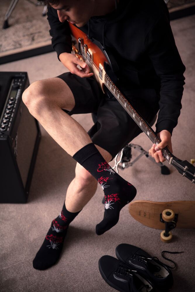SOCKSHOP Mens Alice Cooper 'Constrictor' Cotton Socks 4-Pair Gift Box