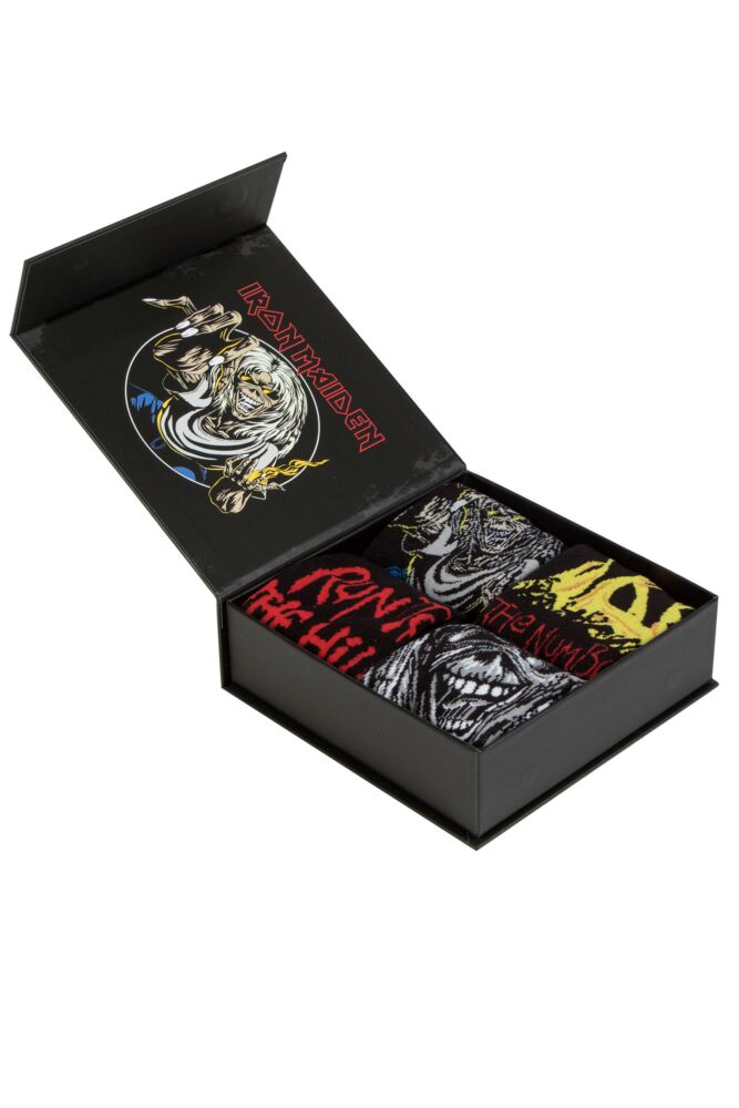 SOCKSHOP Mens And Womens Iron Maiden 'The Number Of The Beast' Cotton Socks 4-Pair Gift Box