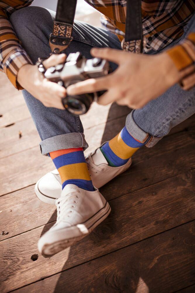 SOCKSHOP Mens Bamboo Plain Striped & Patterned Socks 5-Pair