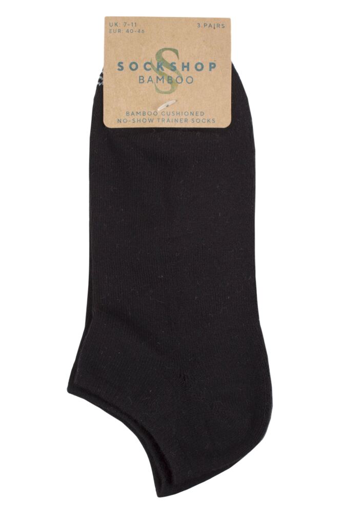 SOCKSHOP Mens Bamboo Striped & Plain Trainer Socks 5-Pair