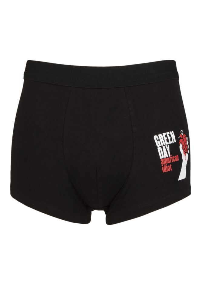 SOCKSHOP Mens Cotton Music Collection Green Day Boxer Shorts