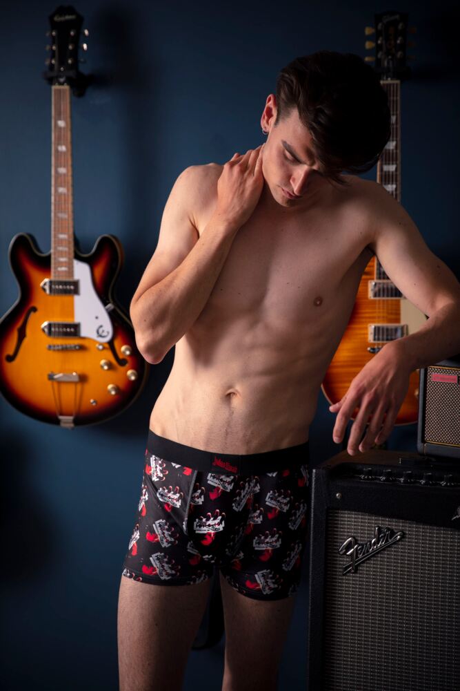 SOCKSHOP Mens Judas Priest 'British Steel' Boxer Shorts 2-Pack Gift Box