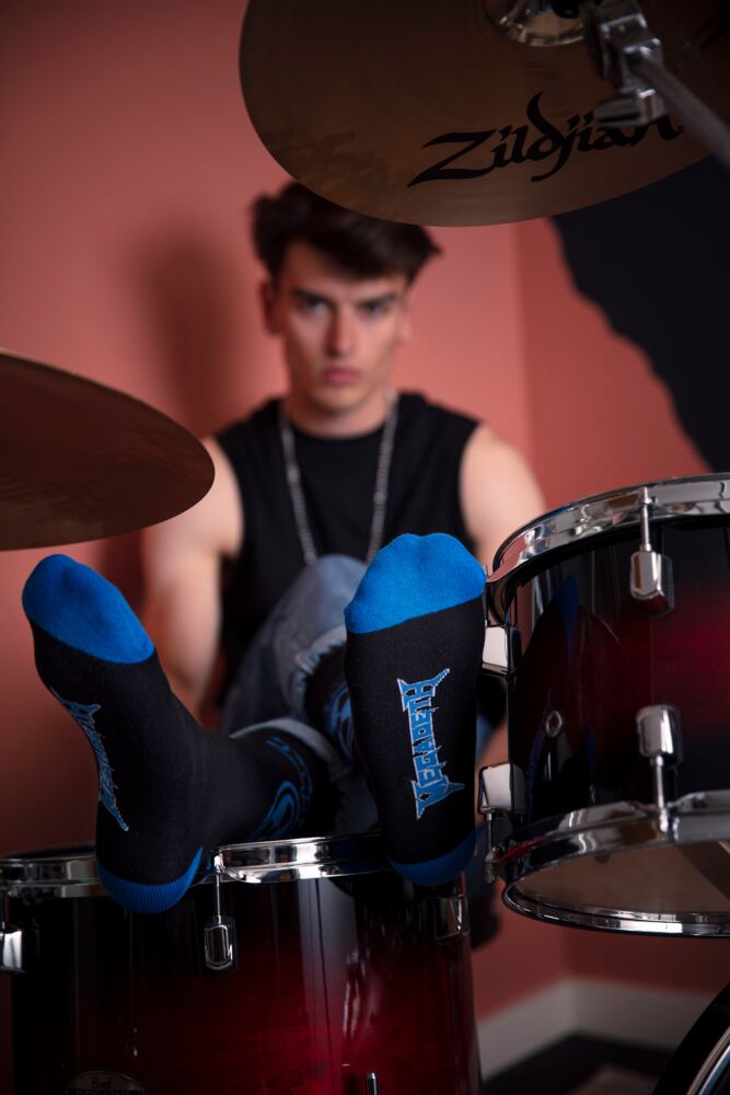 SOCKSHOP Mens Megadeth 'Rust In Peace' Cotton Socks 4-Pair Gift Box