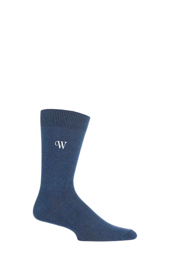 SOCKSHOP Mens Modal Individual Embroidered Initial Socks - U-Z