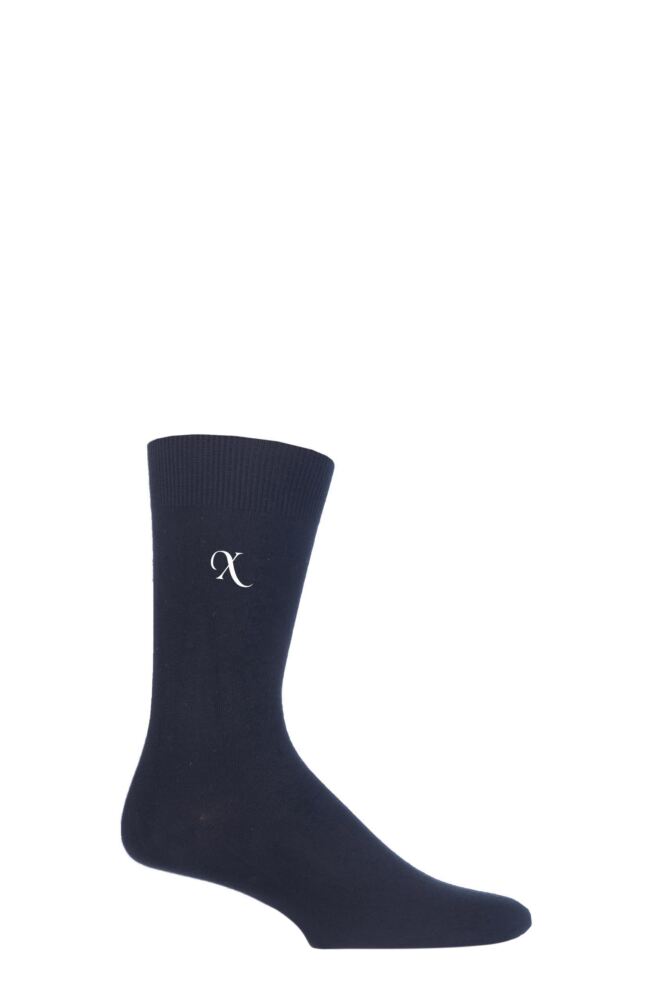 SOCKSHOP Mens Modal Individual Embroidered Initial Socks - U-Z