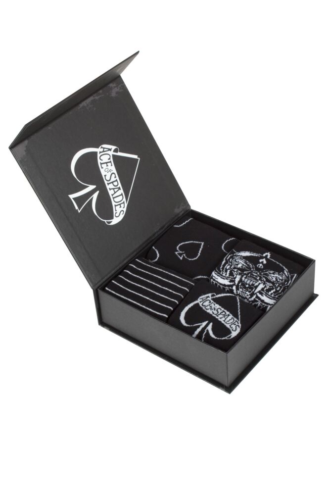SOCKSHOP Mens Motörhead 'Ace Of Spades' Cotton Socks 4-Pair Gift Box