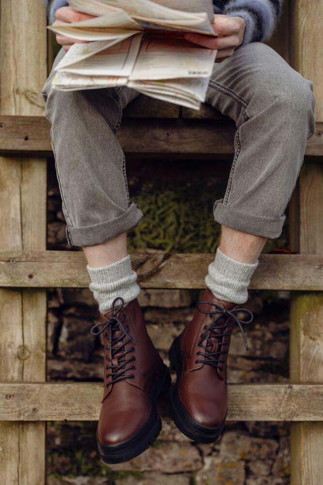 SOCKSHOP Mens Ribbed Boot Socks With Smooth Toe Seams 2-Pair