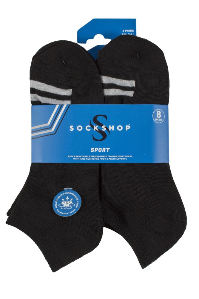 SOCKSHOP Mens Sport and Leisure Trainer Socks 8-Pair