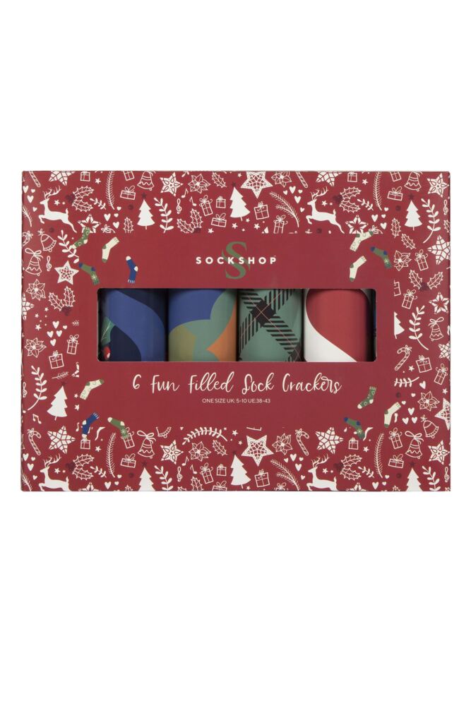 SOCKSHOP Mens & Womens Christmas Cracker Bamboo Socks 6-Pair Gift Box