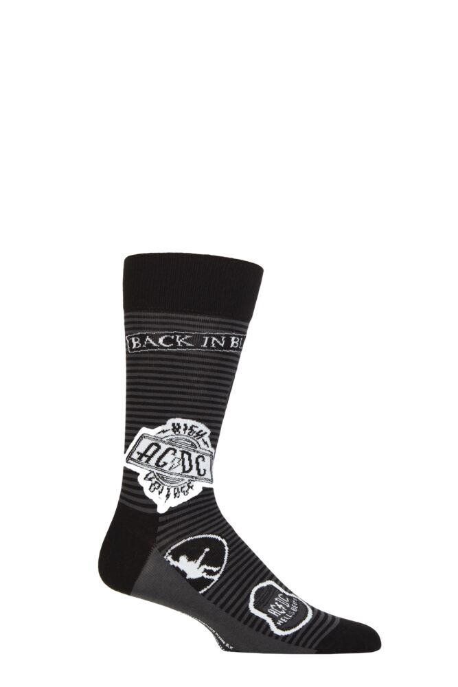 SOCKSHOP Mens & Womens Cotton Music Collection AC/DC Socks
