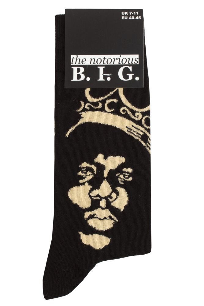 SOCKSHOP Mens & Womens Cotton Music Collection Biggie Smalls Socks