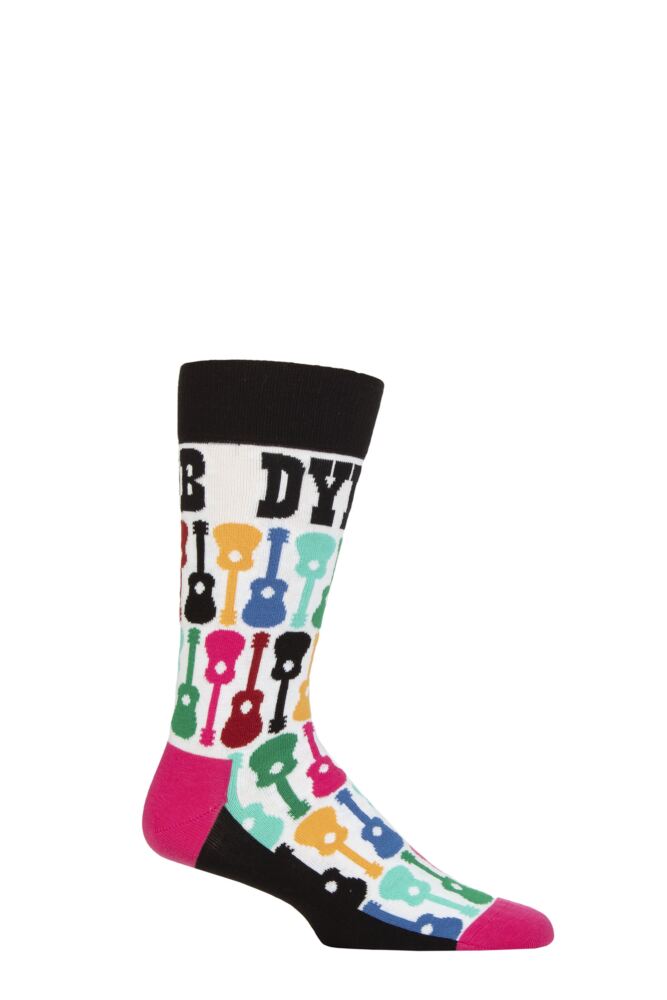 SOCKSHOP Mens & Womens Cotton Music Collection Bob Dylan Socks