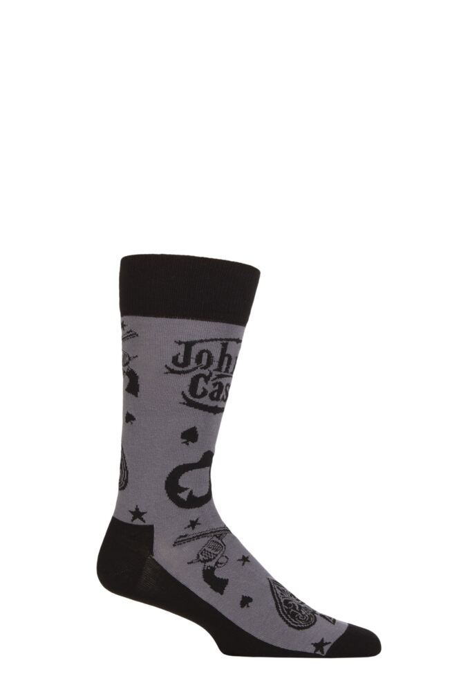 SOCKSHOP Mens & Womens Cotton Music Collection Johnny Cash Socks
