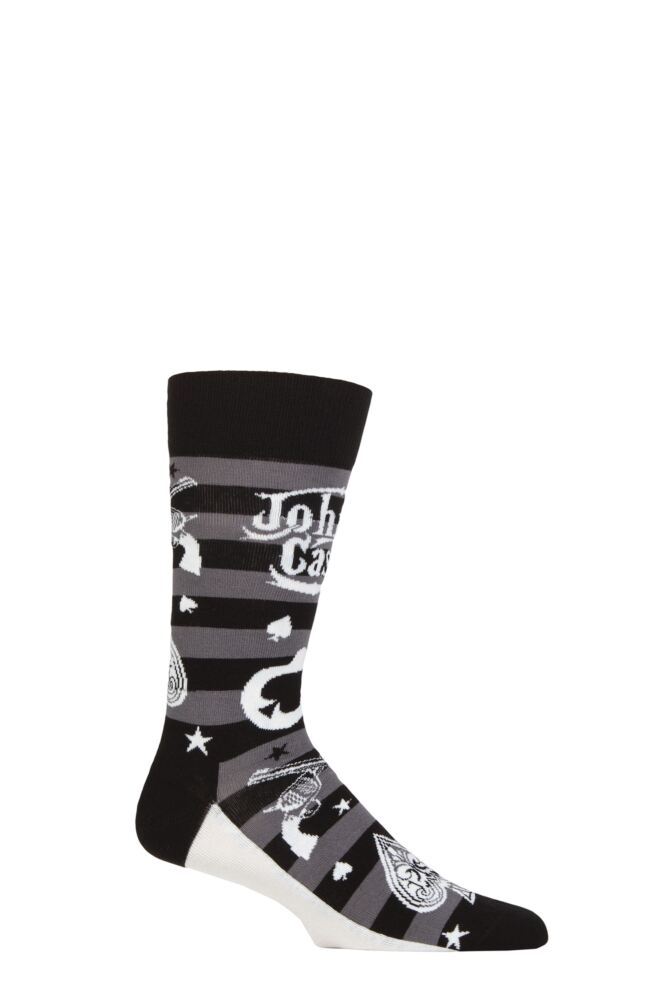 SOCKSHOP Mens & Womens Cotton Music Collection Johnny Cash Socks