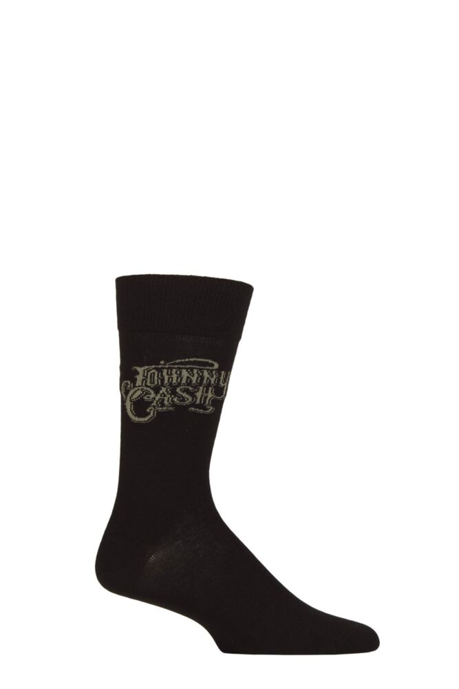 SOCKSHOP Mens & Womens Cotton Music Collection Johnny Cash Socks
