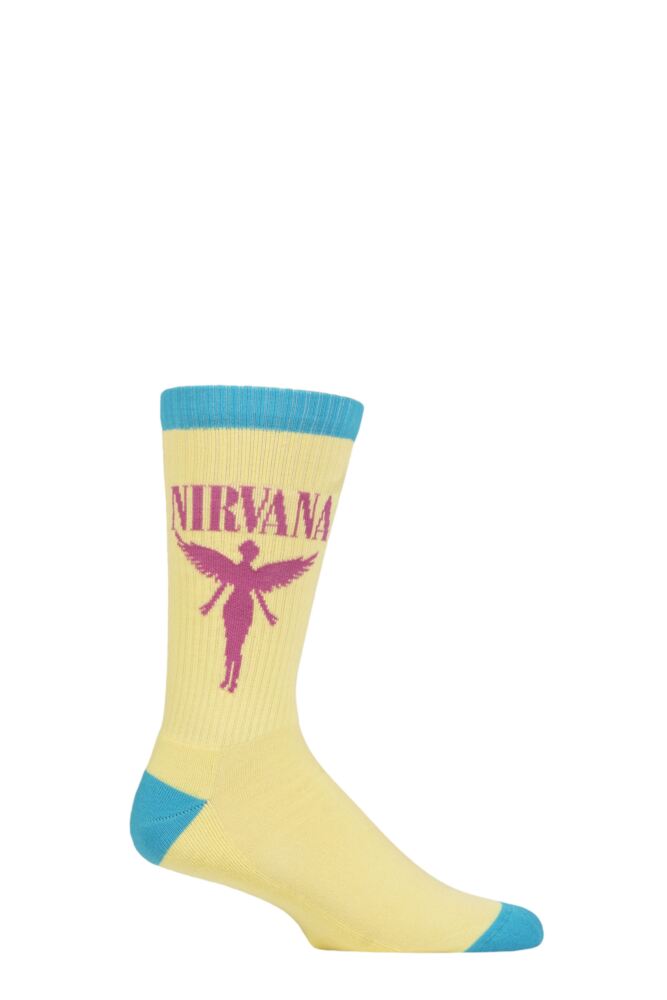 SOCKSHOP Mens & Womens Cotton Music Collection Nirvana Socks