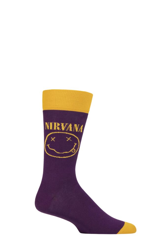 SOCKSHOP Mens & Womens Cotton Music Collection Nirvana Socks