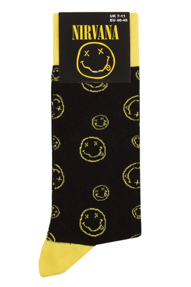 SOCKSHOP Mens & Womens Cotton Music Collection Nirvana Socks