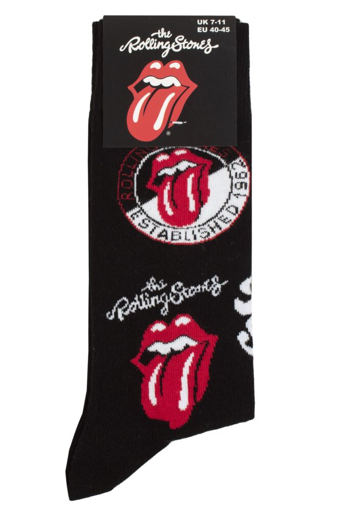 SOCKSHOP Mens & Womens Cotton Music Collection The Rolling Stones Socks
