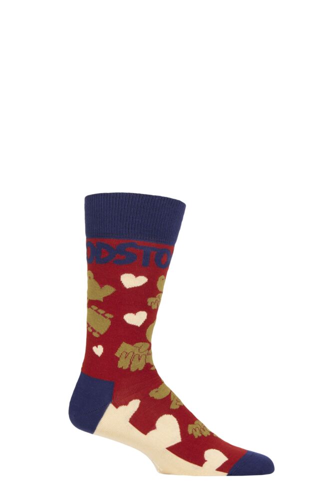 SOCKSHOP Mens & Womens Cotton Music Collection Woodstock Socks