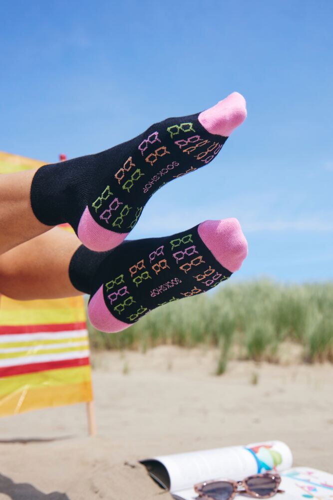 SOCKSHOP Womens Bamboo Plain And Patterned Ankle Socks 3-Pair