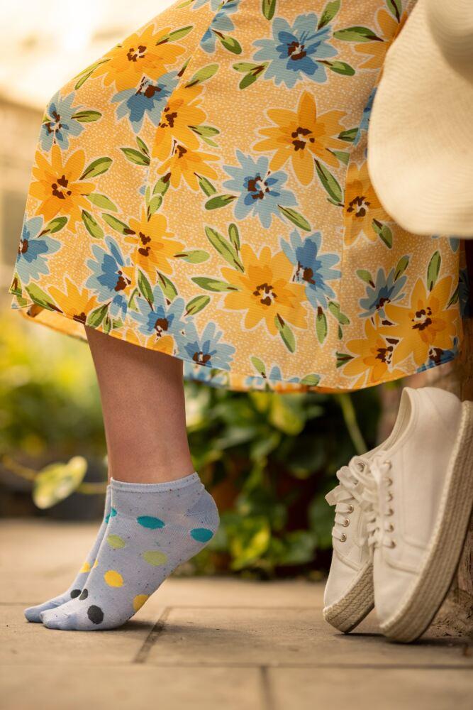 SOCKSHOP Womens Bamboo Speckled Trainer Socks 3-Pair